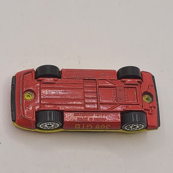 VINTAGE MATCHBOX TOYS 1981 NO.70 S=1/55 FERRARI 308 GTB RED YELLOW MADE IN MACAU - Picture 5 of 5